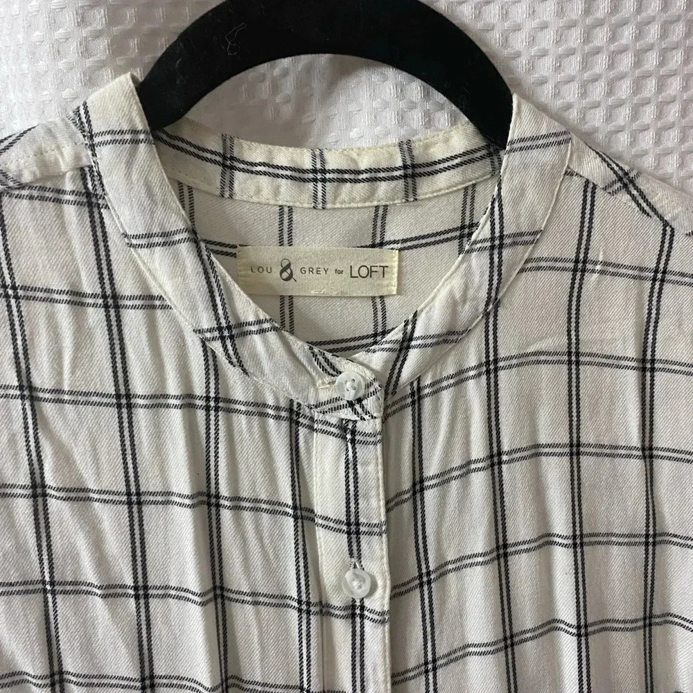 L&G Plaid Tie Front Shirt - Picture 5 of 10